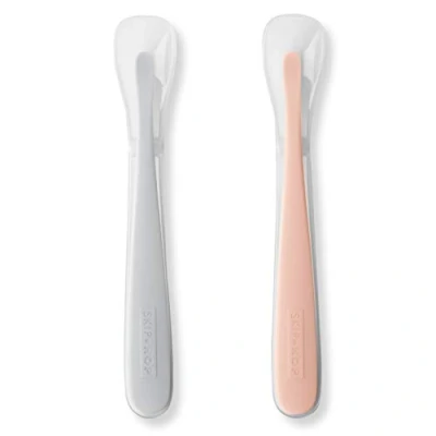 Immagine di Skip Hop 2 Pack Easy Feed Spoons Grey and Soft Coral, of