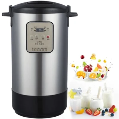 Immagine di ROGHA Yogurtiera in Acciaio Inossidabile, Macchina per Yogurt Greco Inossidabile con Controllo della Temperatura del Tempo Digitale,18L