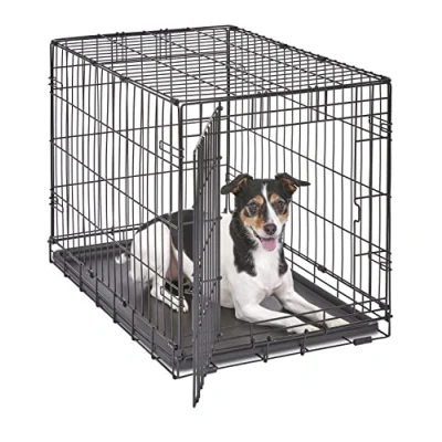 Immagine di New World , Gabbia per cani di piccola taglia, a 1 porta, lunga 76,2 cm, dotata vaschetta tenuta stagna, piedini protettivi e caratteristiche brevettate, B30