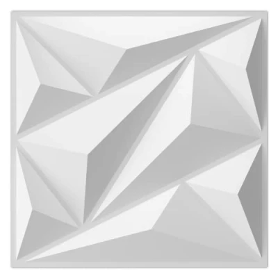 Immagine di Art3dwallpanels Pannello da parete in PVC 3D Diamond per decorazione interna bianco, pannelli testurizzati 3D, confezione 33
