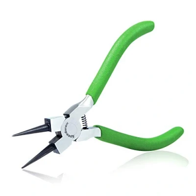 Immagine di SPEEDWOX Mini Round Nose Pliers for Jewelry Making 4 1/2 Inch Extra Thin Tapered Jaw Small Wire Looping Micro Fine Precision Hand Tools Professional Beading Hobby Work Craft DIY Supplies