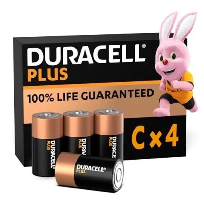 Immagine di Duracell Plus C K4 Batteria 1/2 Torcia (C) Alcalina/manganese 1.5 V 4 pz.