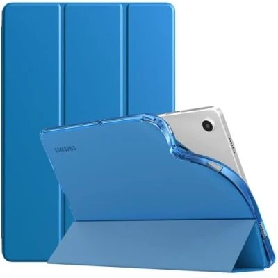Immagine di TiMOVO Custodia Compatibile con Samsung Galaxy Tab A9+/A9 Plus 11&quot; 2023 SM X210/X216/X218, Cover Posteriore Sottile e Morbido in TPU Traslucido Smerigliato, Blu Genziana