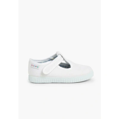 Immagine di Pisamonas Scarpe Occhio di Bue T Bar Bambini Chiusura A Strappo Misurare 20 Colore Bianco