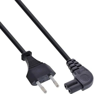 Immagine di InLine® 16650Z Cavo di Alimentazione con Spina Euro 8 C7, angolato, 0,3 m