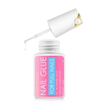 Immagine di 1 * 8g Colla per Unghie Finte Extra Forte,Colla Riparare le Finte, Adesivo Applicare Punte di Artificiali in Manicure,Colla Super Forte Acrilico