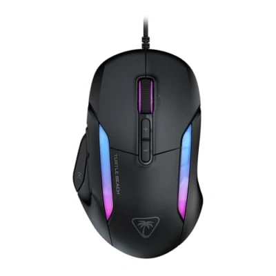 Immagine di Turtle Beach Kone II: Mouse da gaming RGB cablato ed ergonomico, Sensore ottico 26K DPI, ciclo di vita degli switch ottici 100 milioni clic, 23 input personalizzabili: Nero cenere