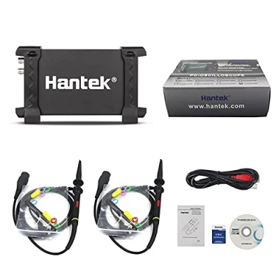Immagine di Hantek 6022BE oscilloscopio con memoria digitale modello 6022BE, a due canali, USB, 20 MHz, basato su pc, 48 MSa/s