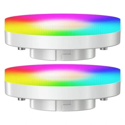Immagine di ledscom.de 2 pezzi GX53 LED RGB, bianco caldo freddo (2900 6100 K), 6,6 W, 670lm, 107, Smart Home, WLAN, Alexa, opaco