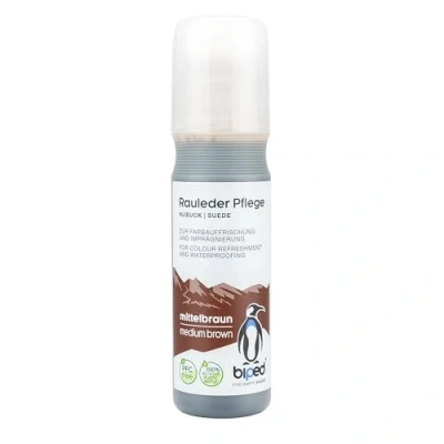 Immagine di biped trattamento pelle scamosciata ravvivare il colore e impregnare velluto nabuk stick con applicatore spugna 75 ml z2790(marrone medio)