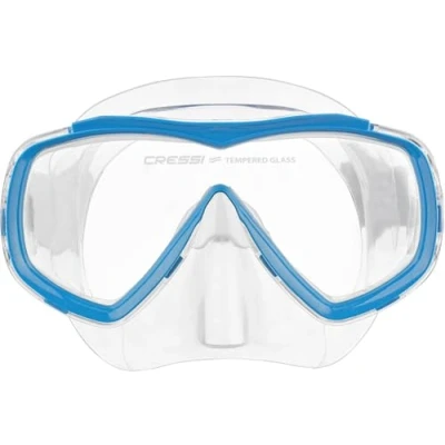 Immagine di CRESSI Estrella Jr Mask Maschera per Snorkeling e Immersioni, Trasparente/Blu, Taglia Unica, Unisex Junior