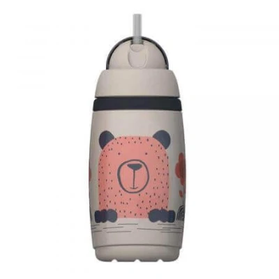 Immagine di Tommee Tippee Superstar Tazza Antigoccia, Strato Isolante e Cannuccia, Tecnologia INTELLIVALVE, Previene le Perdite al 100%, Resistente Allo Scuotimento, 12m+, 266 ml, Grigio