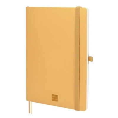 Immagine di finocam Taccuino Nexo Copertina Morbida Pagine Bianche Camel, A5 con Fogli Microforati, Tasca e Portapenna, 72 Fogli, Ideale per Scrivere Disegnare
