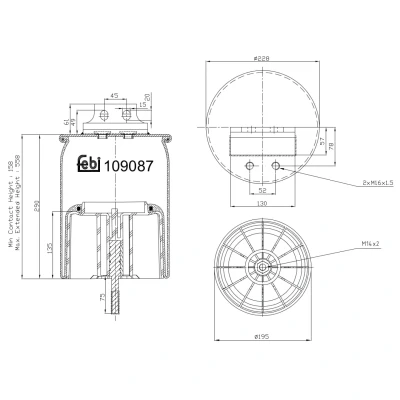 Immagine di FEBI BILSTEIN 109087 Soffietto, Sospensione pneumatica