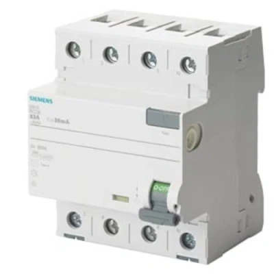Immagine di Siemens 5SV33463 5SV3346 3 Interruttore differenziale F 63 A 0.03 400 V