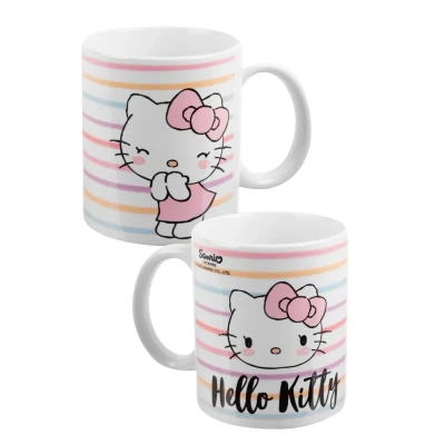 Immagine di Hello Kitty STRIPES320 ML Borraccia, Taglia: One Size, Mehrfarbig