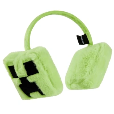 Immagine di MINECRAFT Paraorecchie Bambino Copriorecchie Cuffie in Caldo Pile Taglia Unica Scalda Orecchie Peloso Creeper Gadget Regalo