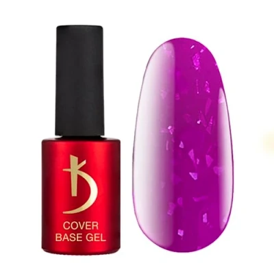 Immagine di Kodi Professional Smalto Semipermanente Viola Neon Brilliante Fiocchi Camuffato Smalti Semipermanenti per Unghie Gel 7ml Base Cover Violet Flakes Coat
