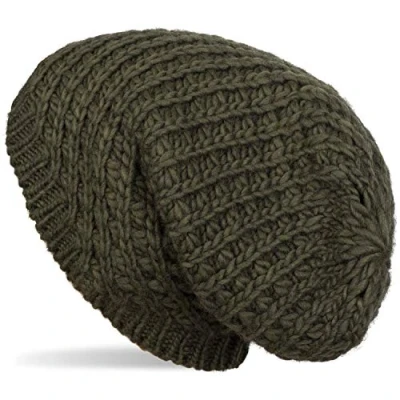 Immagine di styleBREAKER Cuffia Beanie in Maglia Unisex a Grossa, Lunga, Invernale 04024158, Colore:Oliva