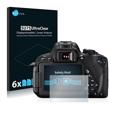 Immagine di savvies (6 Pezzi Pellicola Protettiva per Canon EOS 700D Protezione Schermo Trasparente