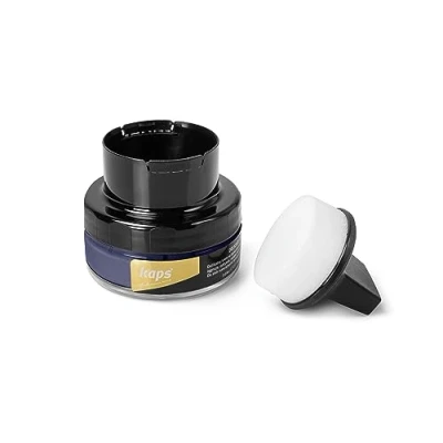 Immagine di Kaps Crema per la Cura delle Scarpe con Spugna Applicatore, Intensiva e Nutrimento Pelle, Delicate, 70 Colori (123 Viola)