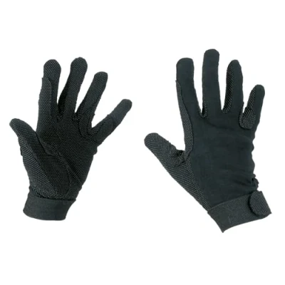 Immagine di Equitazione guanto di cotone Jersey, nero, S A01188