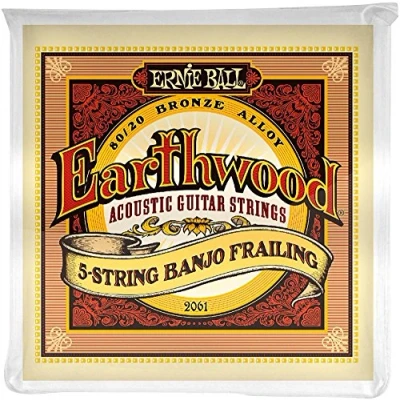 Immagine di Ernie Ball, Earthwood 5 String banjo Frailing 80/20 Bronze, P02061, Corde per con estremità ad anello, diametro 10 24