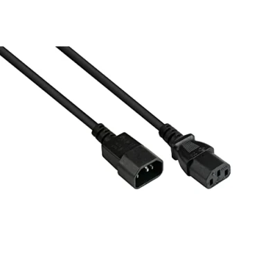 Immagine di Good Connections P1430 S020 Prolunga diritta per C13 0,75 mm2, 2 m, colore: Nero