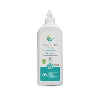 Immagine di Ecolunes gel detergente per WC, senza profumo 100% di ingredienti origine naturale, non provoca allergie, è formulato con potenti detergenti a base vegetale, 500 ml