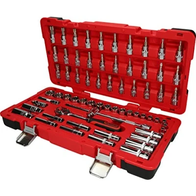 Immagine di KS Tools, Chiave a bussola + esagonale, Set di prese 3/8&quot; CHROMEplus, 66 pezzi, trazione laterale (24 mm, 17 19 10 16 18 11 20 12 22 14 23 13 15 21 mm)
