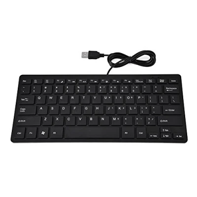 Immagine di Jadpes tastiera,JadpesTastiera cablata ultrasottile con interfaccia USB, 78 tasti Tastiera mini USB ultra sottile per PC desktop Computer portatile Mouse ottico ad alta definizion