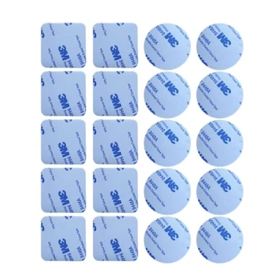 Immagine di MYCKstore Confezione da 20 adesivi a doppia faccia, con impugnatura extra forte, in schiuma quadrata e rotonda, 3 m