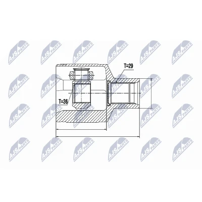 Immagine di NTY NPW CH 026 Kit Giunto Omocinetico Assale anteriore Dx JEEP: GRAND CHEROKEE 3