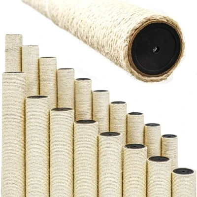 Immagine di eyepower Ø 9,2 cm: 45 cm Ricambio Tiragraffi per Gatti M8 Colonna in Sisal Palo Graffiatoio Accessori Gatto Tiragraffo Grattino Albero Cambio Colonne Tronchetti Corda