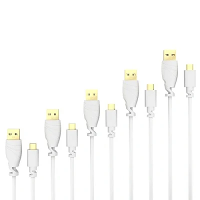 Immagine di KabelDirekt 5 x 1m Cavo Micro USB (USB 2.0, connettore a B, per la Carica e Sincronizzazione, Bianco), TOP Series