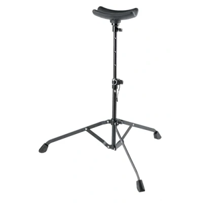 Immagine di K&amp;M 14950 Stand per tuba, nero pieghevole può supportare fino a 10 kg ripiano imbottito di gomma