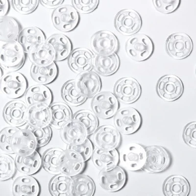 Immagine di 40 Paia Bottoni Automatici Plastici Trasparenti Invisibili Cucire a Pressione Trasparente per Abbigliamento DIY Cuciti Camicie