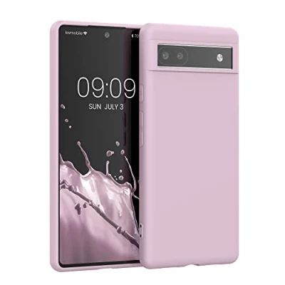 Immagine di kwmobile Custodia Compatibile con Google Pixel 6a Cover Back Case per Smartphone in Silicone TPU Protezione Gommata rosa antico