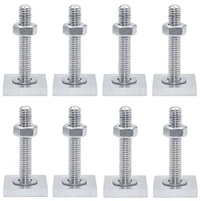 Immagine di Nuyoah Tornillos Baca Adaptador de Pista en T Tornillo M6 20 x mm Track Adapter 6pz con Tuercas y Arandelas para Ranura Caja Techo el Portabicicletas (8)