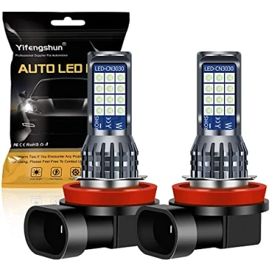 Immagine di Yifengshun 2 x H8 / H11 Lampadine fendinebbia a LED azzurro 24SMD 3030 Chip per Luci di marcia diurna DRL 12V