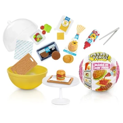Immagine di Miniverse Make It Mini Food di MGA Diner Serie 3 Oggetti da Collezione in una Confezione Misteriosa Gioco Resina Fai te Repliche Cibi, NON COMMESTIBILI Età 8+