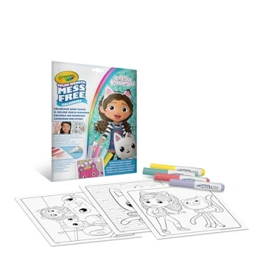 Immagine di CRAYOLA Color Wonder Coloring Set con 18 Pagine da Colorare e 4 Pennarelli Senza Macchia, Soggetto Gabby&#039;s Dollhouse, Attività Creativa per Bambini 3 anni, Versione Internazionale, 75 2816