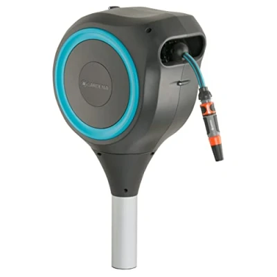 Immagine di Gardena 18614 80 Avvolgitubo da Giardino, Include Tubo Flessibile, Turchese, 20 m