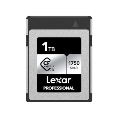 Immagine di Lexar Professional Serie SILVER scheda CFexpress tipo B 1TB, fino a 1750MB/s in lettura, di memoria CF adotta PCIe Gen3x2, compatibile con DSLR, retro fotocamera XQD (LCXEXSL001T RNENG)