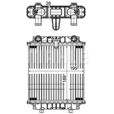 Immagine di MAHLE ORIGINAL CR 1202 000P Radiatore motore 195 189 26 Alette di raffreddamento saldate AUDI: A6 C7 Sedan, Avant