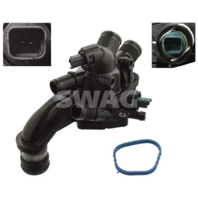 Immagine di SWAG 11 10 3197 Termostato motore 105 con guarnizione interruttore di temperatura alloggiamento PEUGEOT: 207 Hatchback, 208 I Hatchback