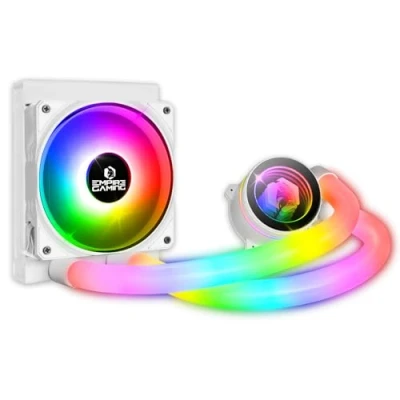 Immagine di EMPIRE GAMING Guardian P W120 Watercooling AIO PC Gamer Raffreddamento CPU Liquido ARGB 3 pin 5V 1x120MM Intel LGA 1700/1200/115X/1366/2066/2011,AMD AM5/AM4 Bianco