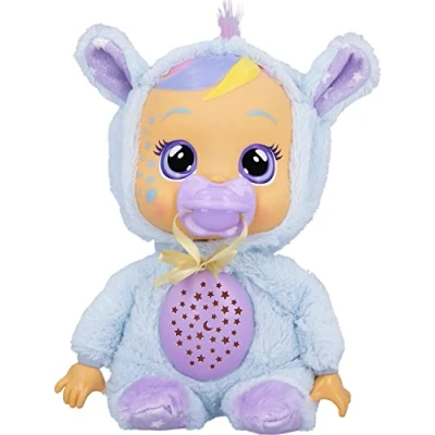 Immagine di Cry Babies Goodnight Starry Sky Jenna, Bambola per la Nanna e buonanotte con lacrime luminose LED, Ninne Proiettore di Luci Notturne Stellate Bambini