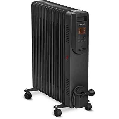 Immagine di TROTEC TRH 25 E Radiatore a olio 3 livelli di riscaldamento 2.500 W potenza calorifica 11 costole 8 min tempo Timer Telecomando IR
