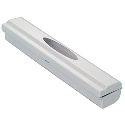 Immagine di Wenko Taglierina per pellicole Perfect Cutter, Pratico Dispenser Pellicola Trasparente e Fogli di Alluminio, in plastica, 38 x 5,2 6,7 cm, Grigio Chiaro
